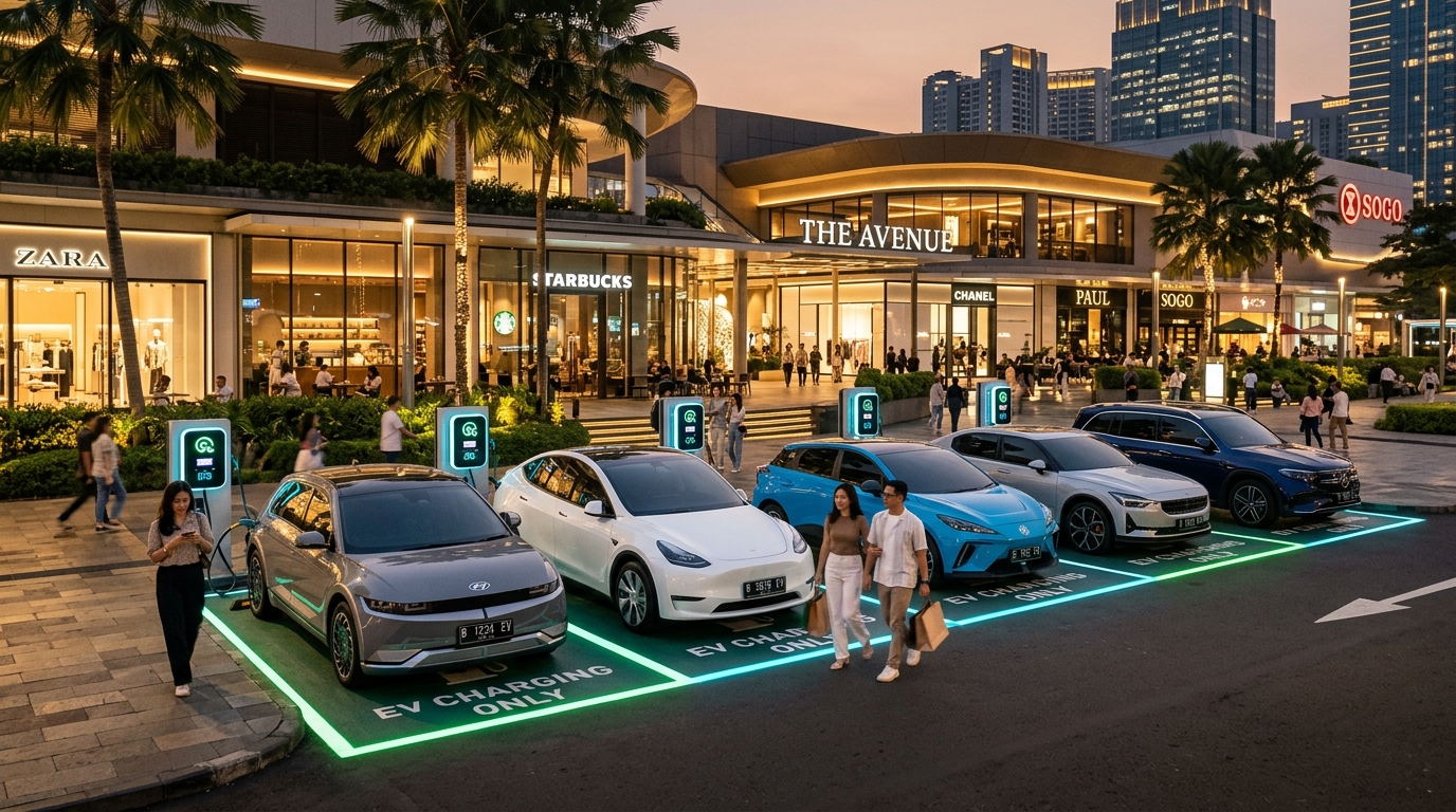 Retail Mall EV Charging Plaza