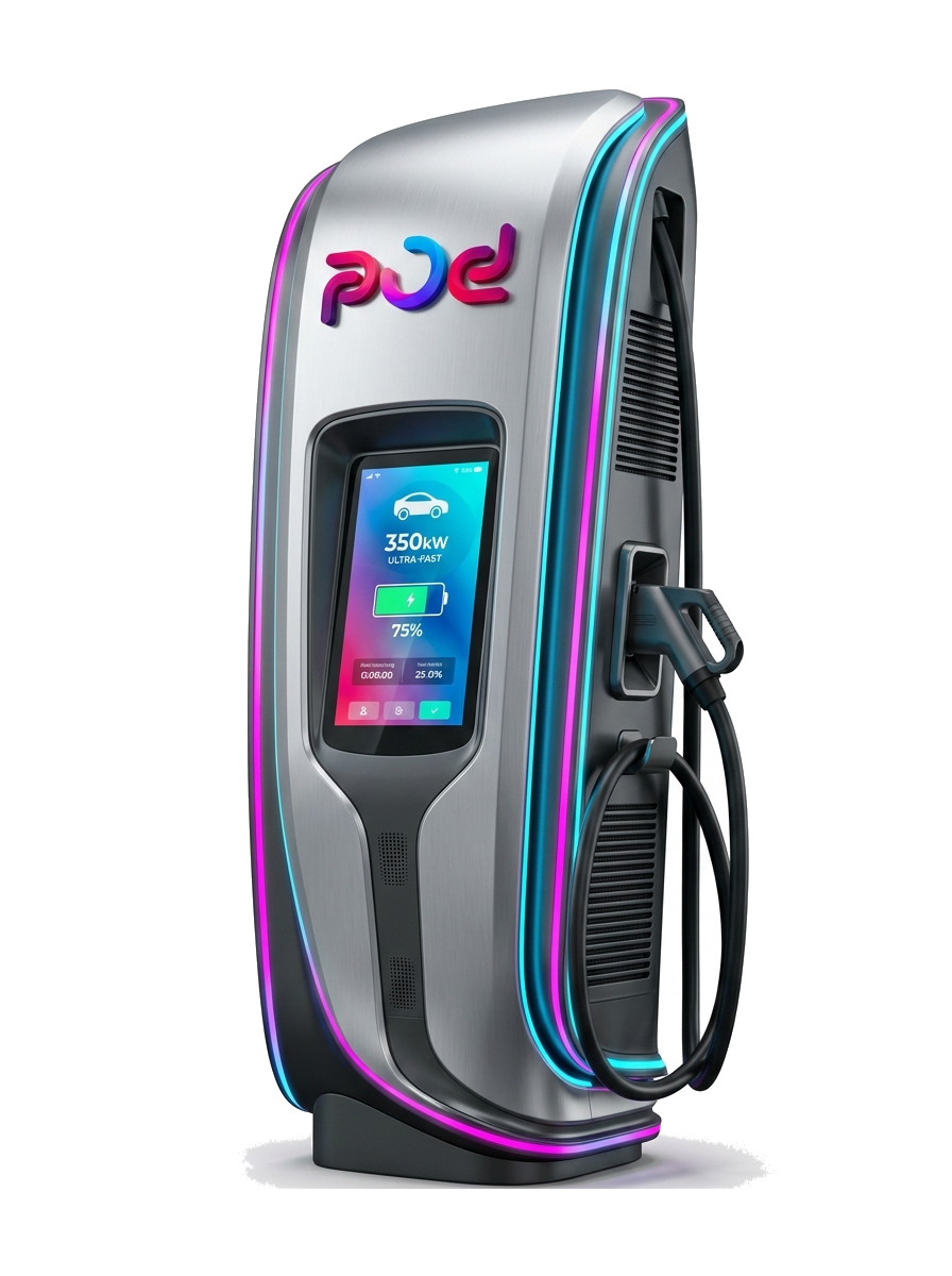 POD Ultra-Fast EV Charger Mascot